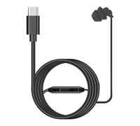 Casque simple face : casque interne avec câble, réduction du bruit, ajustement confortable en silicone, utilisation prolongée, écouteurs type C de 3,5 mm | casque pour se déplacer au travail, au