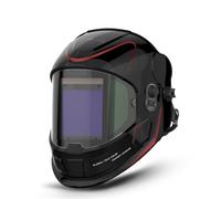Casque Soudure Automatique Masque de soudage 100 x 95 mm, Grand Angle Vue, Auto-obscurcissant, Couleur réelle, DIN4 1/1/1/2(Black)