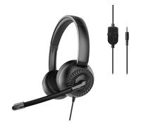 Micro-casque supra-auriculaire SpeedLink METIS filaire Stereo noir micro-casque, volume réglable, mise en sourdine du microphone