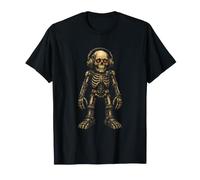 Casque Squelette Robot Sci FI Musique Halloween Party T-Shirt
