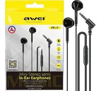 Casque stéréo Awei Pc-7 3.5 Mm Jack Noir/Noir