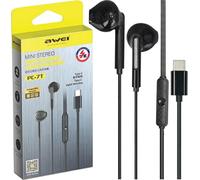 Casque stéréo Awei Pc-7T Usb-C 1.2M Noir/Noir
