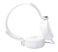 Casque stéréo coloré de 3,5 mm sur casque d'écouteur d'oreille avec microphone, blanc
