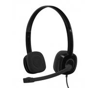 Casque stéréo filaire Logitech H151, prise jack 3,5 mm, noir
