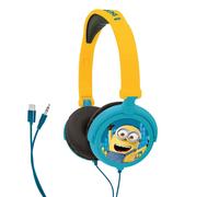 Casque stéréo filaire pliable avec limitation de volume d'écoute les minions