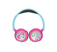 Casque stéréo filaire pliable licorne avec limitation de volume d'écoute multicolore TU