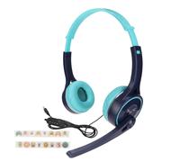 Casque stéréo pliable, volume sonore limité et sécurisé, idéal pour les enfants et les adolescents. Arceau réglable et oreillettes