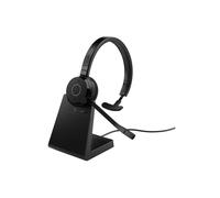 Jabra Evolve 65 TE mono MS + Socle de charge Micro-casque Bluetooth avec dongle USB-A et socle de charge, parfait pour les appels quotidiens et