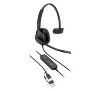 Casque stéréo USB-C HP Poly Mission 410 avec réduction Active du Bruit, Microphone avec réduction de Bruit IA, Compatible PC et Mac