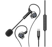 Casque Streaming Tout-en-Un avec Surveillance Vocale Temps Réel - Effet Hall et Changeur de Voix pour Chant et pour podcast - Casque de Karaoké avec pour prise Jack - Driver 10mm - Câble 1.2m(Black)