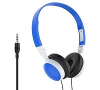 Casque supra-auriculaire - Contrôle du volume - Casque filaire pliable - Réduction du bruit - Casque filaire pour ordinateur, tablette, téléphone portable, coussinets confortables pour un son clair et
