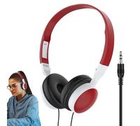 Casque supra-auriculaire - Contrôle du volume - Casque filaire pliable - Réduction du bruit - Casque filaire pour ordinateur, tablette, téléphone portable, coussinets confortables pour un son clair et