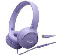 JBL Tune 520 C, Casque Filaire Supra-auriculaire Confortable avec Micro, Son Pure Bass, préréglages EQ, connectivité USB-C, Design Pliable et câble Anti-nœuds, Violet