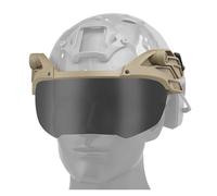 Casque Tactique à Lunettes, Masque de Protection à Rabat Rapide for Airsoft, Coupe-Vent, antibuée, CS Wargame(T)