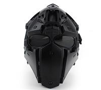 Casque Tactique Airsoft, Casque de Protection intégral avec écran Facial et Lunettes, utilisé pour Le tir au Paintball, la Chasse, la Moto, Les Accessoires de cinéma, Les Jeux de rôle, etc.