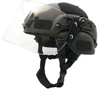 Casque Tactique Airsoft Mich 2000 ACH avec Visière Transparente Nvg Et Rails latéraux pour Airsoft Paintball CS Outdoor Wargaming