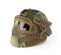 Casque Tactique Airsoft Multifonctionnel, Casque Rapide avec Masque Intégral, Système G4 pour la Chasse Le Paintball Le Cosplay et Les Accessoires de Cinéma(CP)
