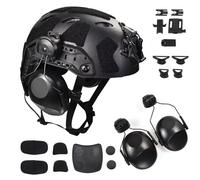 Casque Tactique Fast Airsoft, Casque Antibruit avec VisièRe Nvg, Protection Auditive Antibruit pour La Chasse