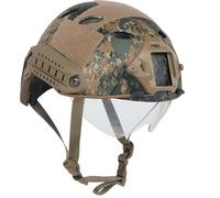 Casque Tactique Fast avec Lunettes de Protection CS War Game, Casques de Protection légers pour Cyclisme, Chasse en Plein air, équipement Airsoft (PJ-DW)