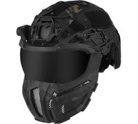 Casque Tactique Fast, Casque intégral avec Masque/Lunettes en Maille d'acier, équipement de Protection pour la Chasse et Le Cosplay (BCP)