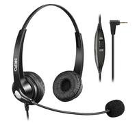 Casque Téléphone Fixe Jack 2,5 mm avec Micro Anti-Bruit pour Cisco Spa 504G