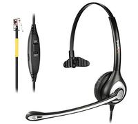 Casque Téléphone Fixe Monaural avec Micro Anti-bruit et Contrôle de Volume, WANTEK Écouteurs de Centre d'appel pour Yealink Avaya Cisco Grandstream Snom Panasonic KXT Téléphoniques IP(F600Y1)