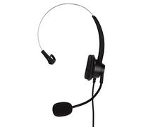 Casque Téléphonique Call Center Casque Unilatéral Filaire Mono avec Micro Antibruit et Tête Coudée Jack 3,5 Mm 4 Broches Casque Téléphonique VOIP pour Services de Conseil Téléphonique, Hôpitaux, Assur