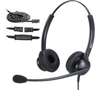 Casque Téléphonique Core Rj9 Avec Microphone Antibruit Pour Téléphone Fixe, Compatible Avec Cisco Cp-7821 7841 7941 7945 7925 7962 7965G 8811 8845 8945 9951 9971 - Noir