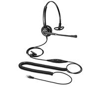 Casque téléphonique Filaire avec Microphone antibruit RJ9 Mono pour Les postes de Centre d'appels Téléphones Fixes Avaya Mitel NEC Nortel Plantronics Polycom Siemens Toshiba