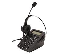 Casque Téléphonique Filaire, Casque Téléphonique Filaire avec Écran LED et Clavier de Numérotation, avec Microphone Antibruit et Fonction de Sourdine pour Les Services de Consultation Téléphonique