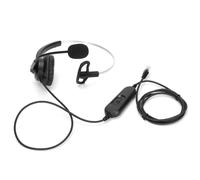 Casque téléphonique fixe avec microphone antibruit et commandes de coupure du volume. Connectivité polyvalente pour Polycom, Mitel et Plantronics.