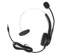 Casque téléphonique pour lignes fixes et téléphones de bureau, casque filaire pour centre d’appels professionnel avec micro à réduction de bruit, écouteur pivotant à 330° et (VH500-3.5 (une seule