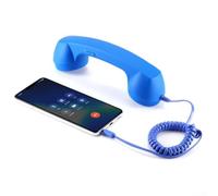 Casque téléphonique rétro avec prise jack 3,5 mm filaire avec microphone | Design ergonomique, style nostalgique - Pour appareils avec prise jack 3,5 mm, smartphones et tablettes