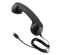 Casque téléphonique rétro type C et connecteur de 3,5 mm avec câble et microphone pour appels mobiles, vidéoconférences, réunions, bureau, bureau à domicile, ordinateur portable, tablette, téléphone
