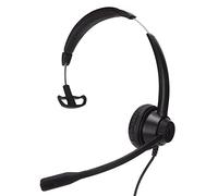 Casque Téléphonique RJ9 à Oreille Unique avec Microphone Antibruit, Réglage du Volume et de la Séquence de Ligne à 6 Vitesses, Micro Muet, pour Centre D'appels, Skype, Maison, Bureau, Télémarketing,