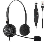Casque Téléphonique Rj9 Avec Microphone Antibruit, Casque De Bureau Pour Téléphone Portable Polycom Vvx410 Vvx411 Avaya 1408 Mitel 5312 Shoretel Alcatel Lucent Nec Fanvil Téléphones Fixes