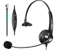 Casque Téléphonique Rj9 Avec Microphone Antibruit, Casque De Téléphone Fixe Fonctionne Pour Polycom Vvx410 Vvx411 Plantronics Avaya 1408 Mitel 5312 Shoretel Bt Converse Nec, Appels Clairs