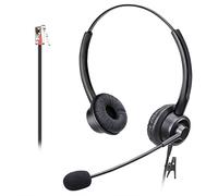 Casque téléphonique RJ9 pour téléphones de bureau avec microphone antibruit, casque téléphonique binaural compatible avec Cisco 8841 8845 8851 8865 6945 7811 7821 7940 7841 7861 7945 7965 Téléphone