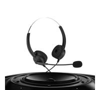Casque Téléphonique sans Fil de 2,5 Mm avec Suppression du Bruit pour Centre D'appels et Bureau, Bandeau Extensible Confortable (Coude de 2,5 mm)
