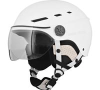 T'nB Casque Visor L 58-62 cm – Visière transparente, molette, caches-oreilles détachables – Blanc