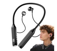 Casque tour de cou sans fil - Écouteurs avec , écouteurs intra-auriculaires autour du cou pour le sport, la gym, la course et les voyages, écouteurs sans fil antibruit pour la musique et les