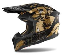 Airoh Aviator 3 TC 222 The Legend Casque de motocross, noir-or, taille XS
