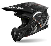 Airoh Twist 3 Arcade Casque de motocross, noir-gris, taille XL pour homme