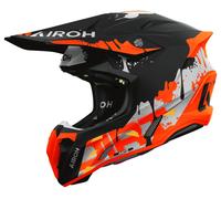 Airoh Casque de motocross Twist 3 Dirt Mat Noir/Gris/Orange Néon Taille M