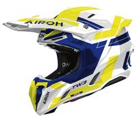 Airoh Casque de motocross Twist 3 Dynasty XL Bleu/Blanc/Jaune Néon