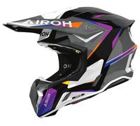 Airoh Casque de motocross Twist 3 Hustle Taille L Gris/Noir/Mauve