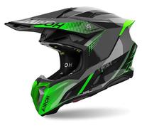Airoh Twist 3 Shard, casque à croix XS Noir/Gris/Vert Néon Noir/Gris/Vert Néon