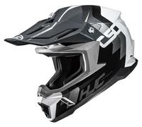 HJC C50 Primal Casque de motocross, noir-gris-blanc, taille S pour homme