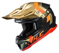 HJC, Casque Moto Cross C50 PRIMAL Gold Orange Black MC6HSF, M