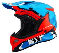 Casque Tout-Terrain KYT SKYHAWK Glowing Blue/Orange Fluo